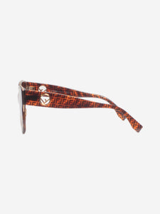 Fendi Brown FF logo sunglasses