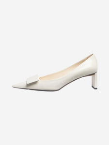 Louis Vuitton White leather pointed-toe pumps - size EU 37.5