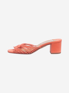 Aquazzura Peach braided front leather sandals - size EU 38 (UK 5)
