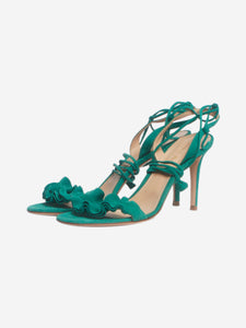 Gianvito Rossi Gianvito Rossi Green suede sandal heels - size EU 41 (UK 8)