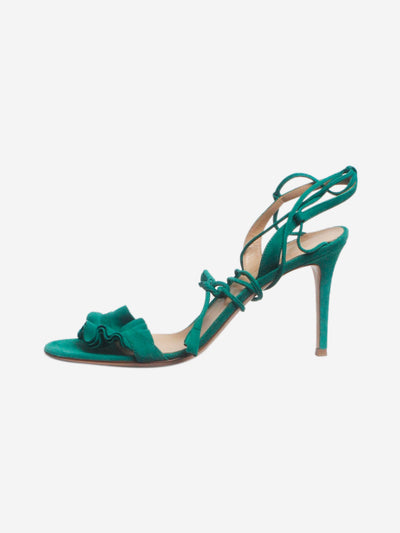 Gianvito Rossi Green suede sandal heels - size EU 41 (UK 8) Heels Gianvito Rossi 