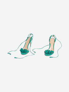 Gianvito Rossi Gianvito Rossi Green suede sandal heels - size EU 41 (UK 8)