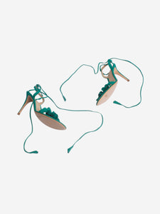 Gianvito Rossi Gianvito Rossi Green suede sandal heels - size EU 41 (UK 8)