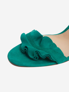 Gianvito Rossi Gianvito Rossi Green suede sandal heels - size EU 41 (UK 8)