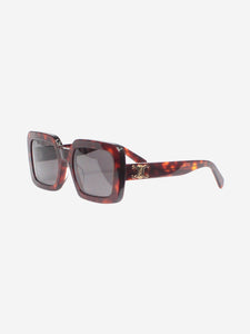 Celine Brown square-frame tortoise shell sunglasses