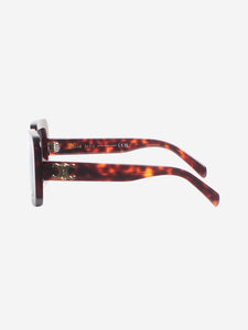 Celine Brown square-frame tortoise shell sunglasses