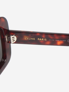 Celine Brown square-frame tortoise shell sunglasses