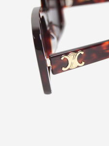 Celine Brown square-frame tortoise shell sunglasses