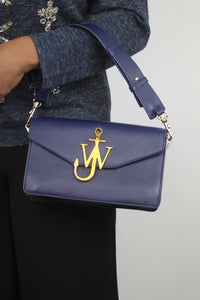 JW Anderson Dark blue leather shoulder bag