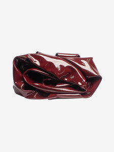 Burberry Burgundy Rose patent clutch bag