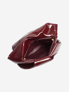 Burberry Burgundy Rose patent clutch bag