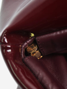 Burberry Burgundy Rose patent clutch bag