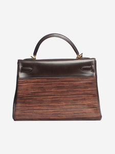 Hermes Brown 2004 Kelly 32 Vibrato leather bag