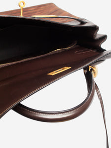 Hermes Brown 2004 Kelly 32 Vibrato leather bag