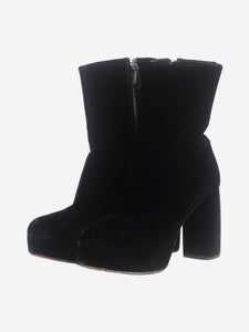 Miu Miu Black velvet ankle boots - size EU 38