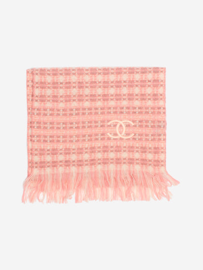 Pink cashmere tweed scarf Scarves Chanel 