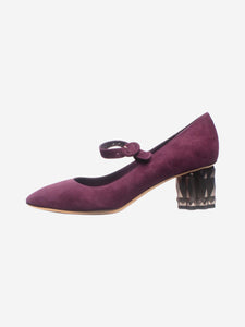 Salvatore Ferragamo Purple Ortensia suede Mary Jane pumps - size EU 36.5