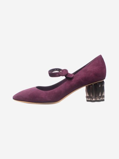 Purple Ortensia suede Mary Jane pumps - size EU 36.5 Heels Salvatore Ferragamo 