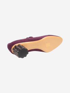 Salvatore Ferragamo Purple Ortensia suede Mary Jane pumps - size EU 36.5