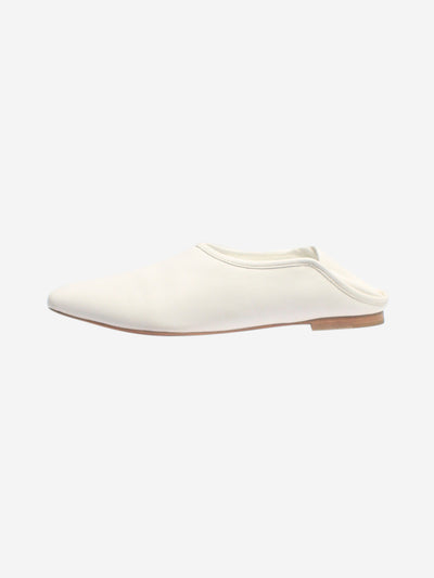 White leather slip-on shoes - size EU 37 Flat Shoes Vince 