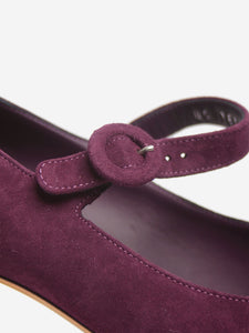 Salvatore Ferragamo Purple Ortensia suede Mary Jane pumps - size EU 36.5