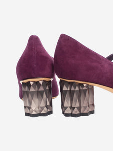 Salvatore Ferragamo Purple Ortensia suede Mary Jane pumps - size EU 36.5