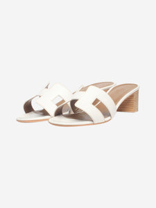 Hermes White Oasis sandals - size EU 39