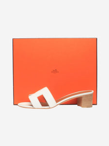 Hermes White Oasis sandals - size EU 39