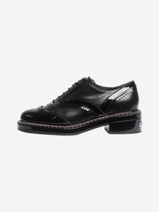 Chanel Chanel Black patent Derby shoes - size EU 38