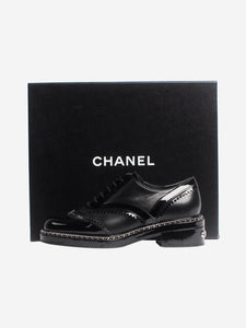 Chanel Chanel Black patent Derby shoes - size EU 38