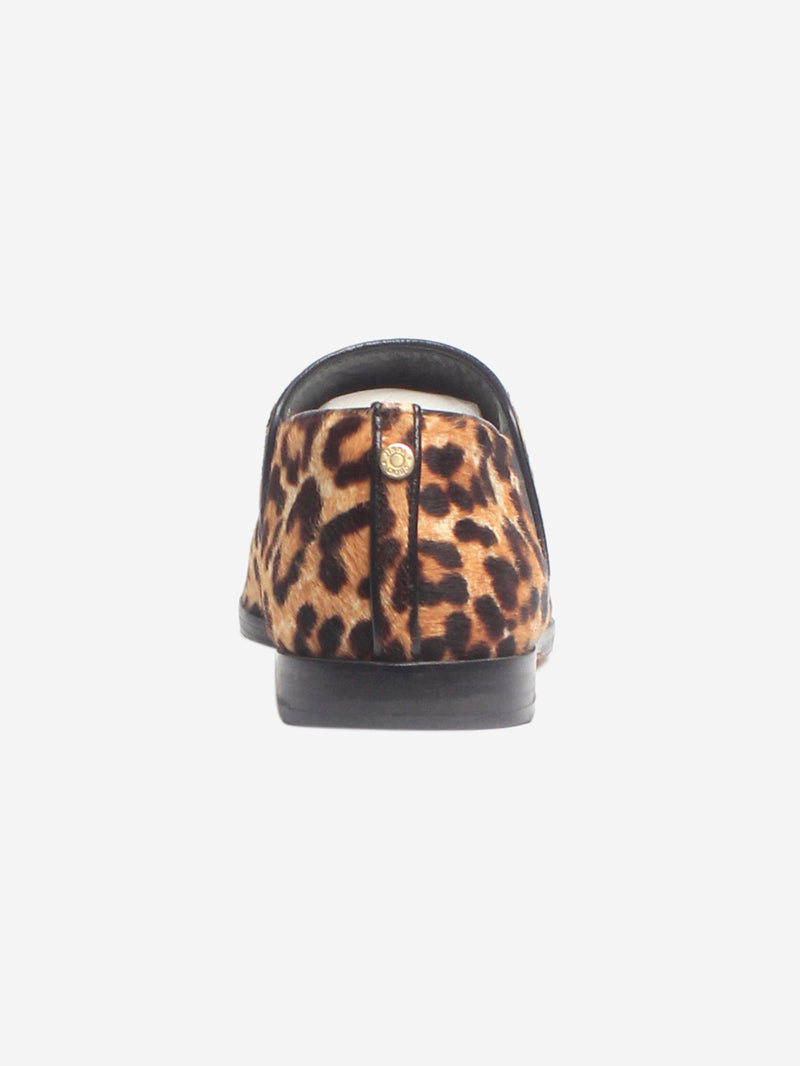 Brown animal-print pony hair flat shoes - size EU 37 Flat Shoes Jimmy Choo 