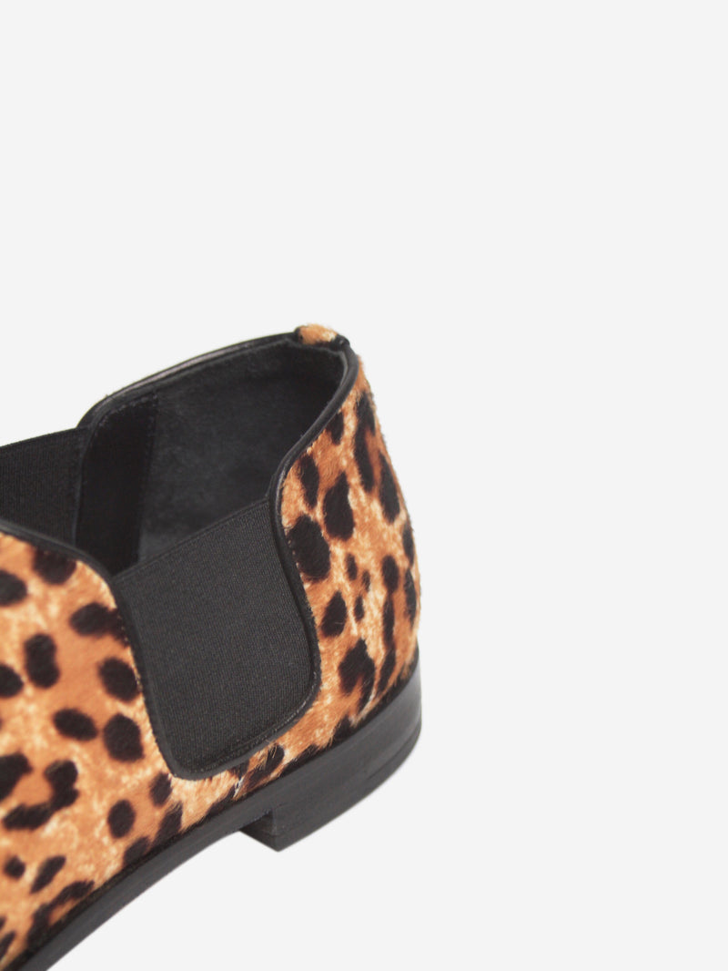 Brown animal-print pony hair flat shoes - size EU 37 Flat Shoes Jimmy Choo 