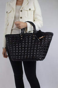 Balenciaga Black Bistro Basket tote bag