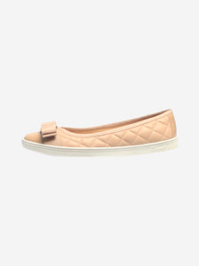 Salvatore Ferragamo Blush quilted ballerinas - size EU 35.5