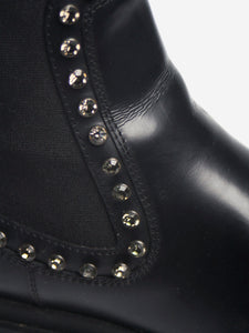 Jimmy Choo Black bejewelled Chelsea boots - size EU 40