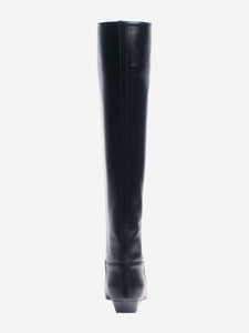 Khaite Black Marfa leather knee-high boots - size EU 37