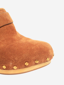 Veronica Beard Tan Dacey suede clogs - size EU 39.5