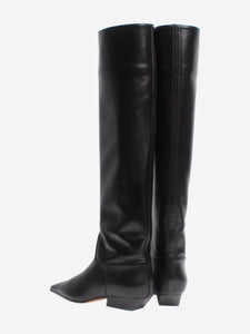 Khaite Black Marfa leather knee-high boots - size EU 37