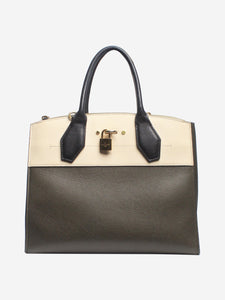 Louis Vuitton Military green and beige On My Side top handle bag