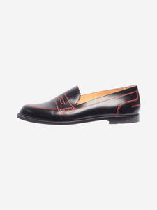 Christian Louboutin Black leather contrast loafers - size EU 38.5