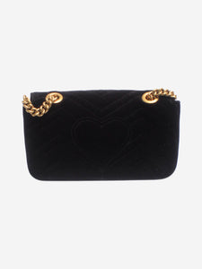 Gucci Black velvet Marmont GG bag