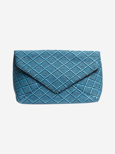 Blue and black woven envelope clutch Clutch bags Dries Van Noten 