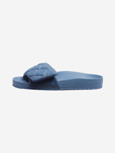 Blue denim quilted slides - size EU 41 Flat Sandals Birkenstock 