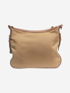 Prada Brown jacquard logo shoulder bag