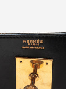 Hermes Black 1977 Kelly 32 bag in Box Calf leather