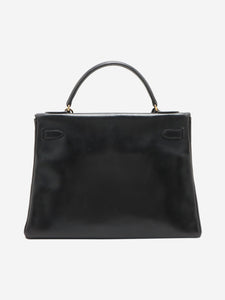 Hermes Black 1977 Kelly 32 bag in Box Calf leather