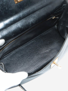 Hermes Black 1977 Kelly 32 bag in Box Calf leather