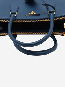 Prada Blue Saffiano leather Galleria bag