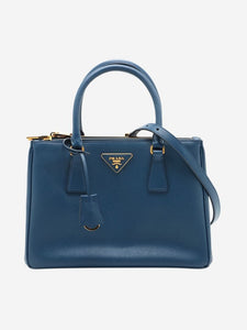 Prada Blue Saffiano leather Galleria bag