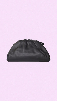 Black The Pouch small gathered leather clutch Clutch bags Bottega Veneta 